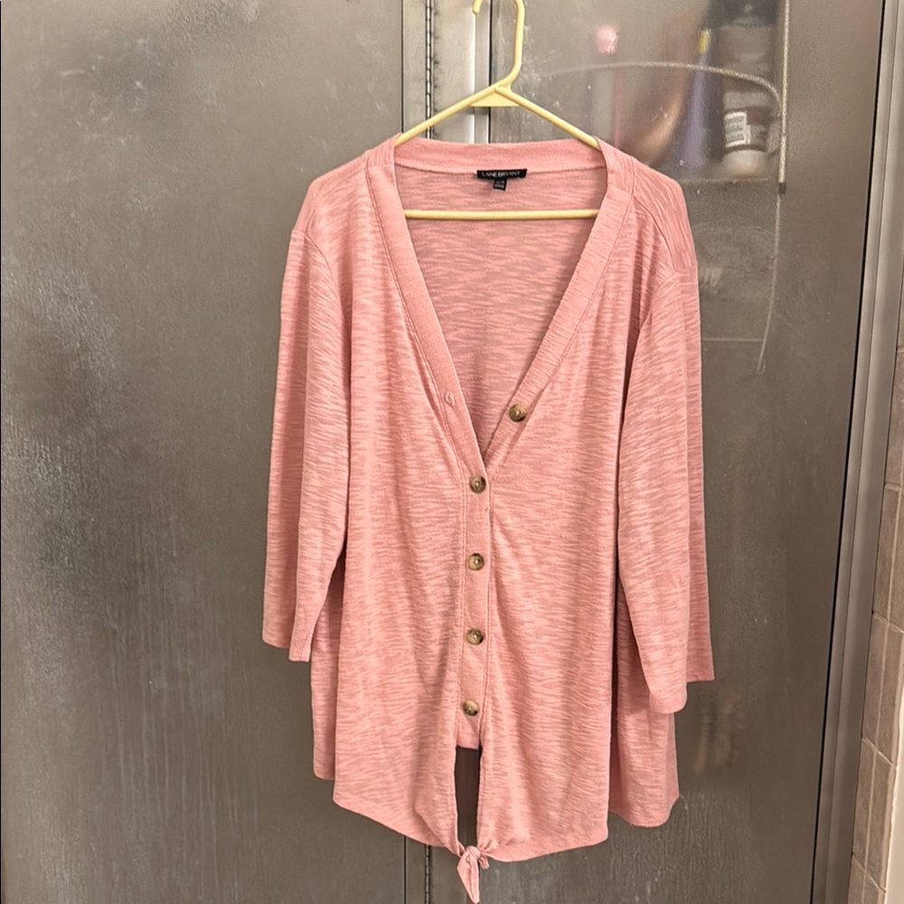 Lane Bryant Soft Pink Knit Top